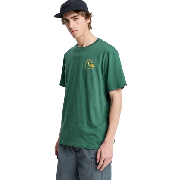 2026 Quiksilver Mens Evo Original T-Shirt EQYZT08263 - Forest